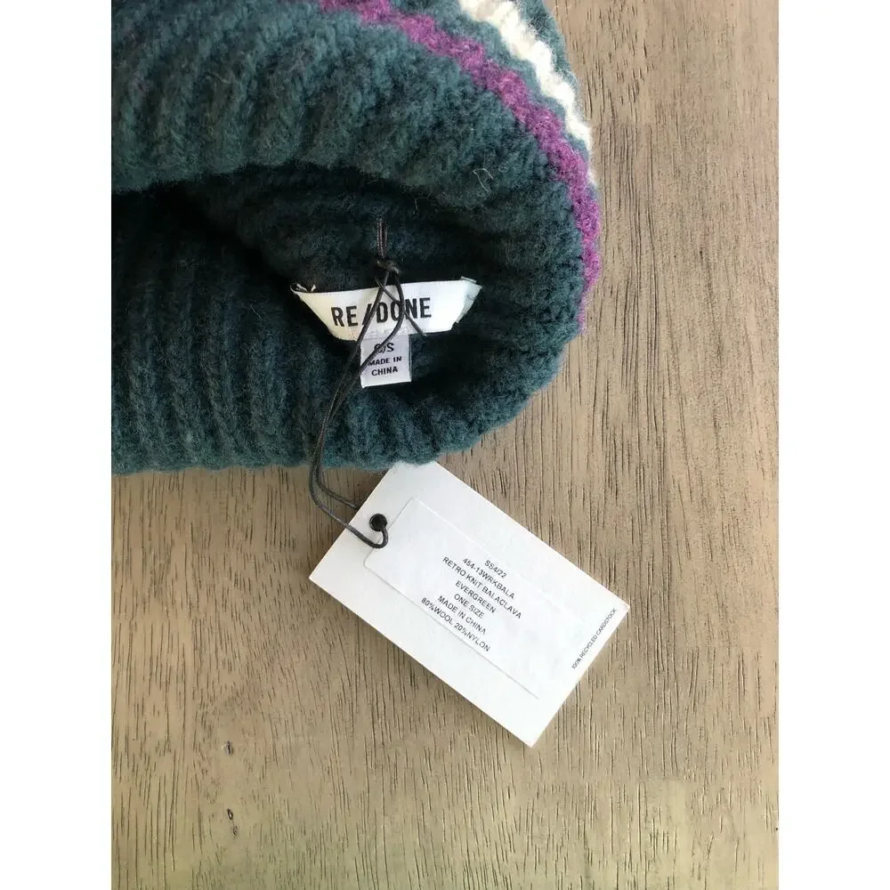 RE/DONE Retro Knit Evergreen Balaclava - OS